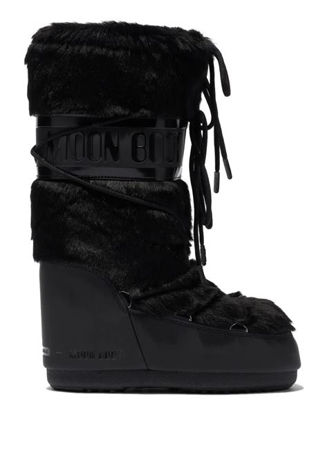 icon faux fur boots woman black MOON BOOT | 80D1408900N001